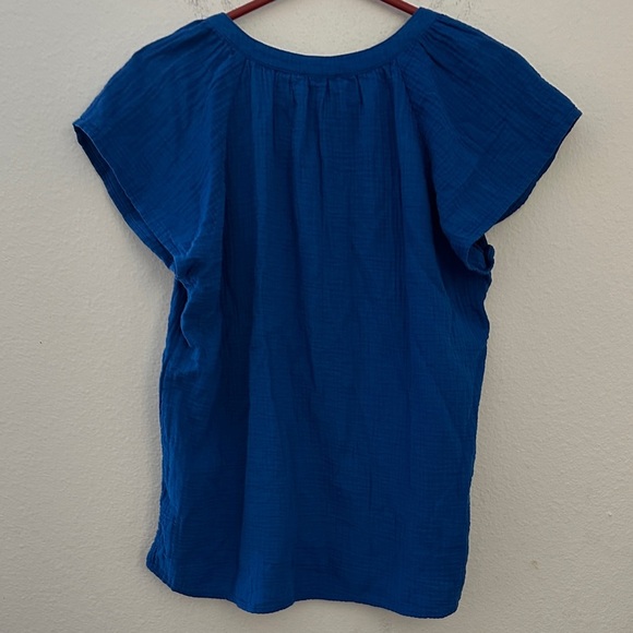 Blue rails guaze Women's Top - Picture 6 of 6